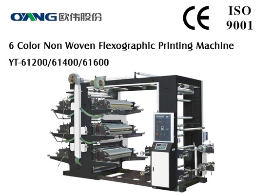 Machine d'impression flexographique à grande vitesse de la couleur YT-61200 six automatique